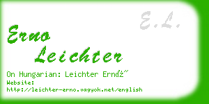 erno leichter business card